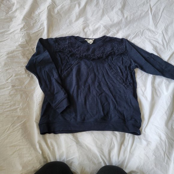 Dark Navy long sleeved sweatshirt - Picture 1 of 4